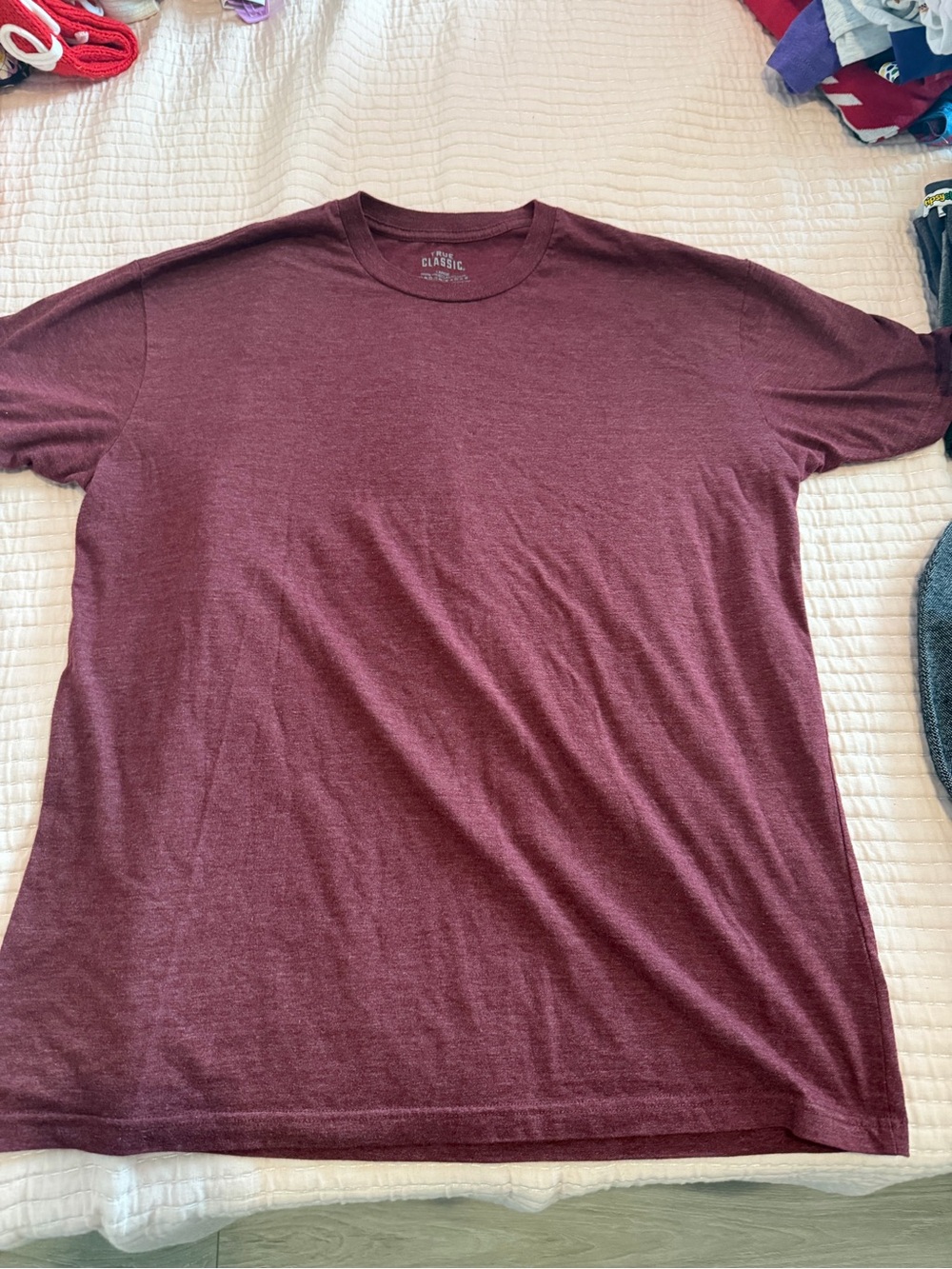 Men's Classic Crewneck Tee in Maroon